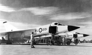 The CF-105 Arrow, also known as the Avro Arrow, was a Canadian-made jet scrapped in the 1950s (photo: National Archives of Canada)
