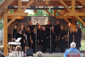 A group singing in the Gazebo at Bobcaygeon's Lock 32 (photo: Bobcaygeon Music Council)