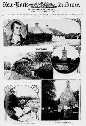 On January 25, 1903, the New York Tribune issued a special supplement with the title "This is the birthday of 'Robbie' Burns, and Scotsmen all over the world will remember it." (photo: public domain)