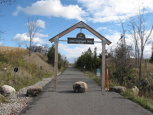 The Lang-Hastings Trail, built on the old Grand Junction Railway bed which ran from Belleville to Peterborough from 1879 to 1987 (photo: Steve Manders)