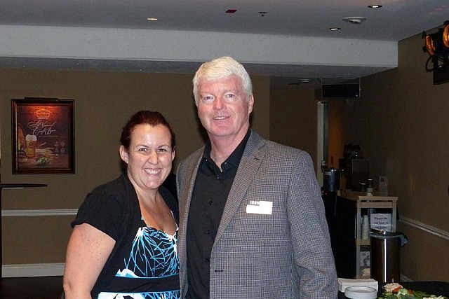 Showplace is a not-for-profit organization with a volunteer board; pictured is Marketing and Administrative Manager Emily Martin with Board Chair John Cranfield (photo: Ray Henderson)