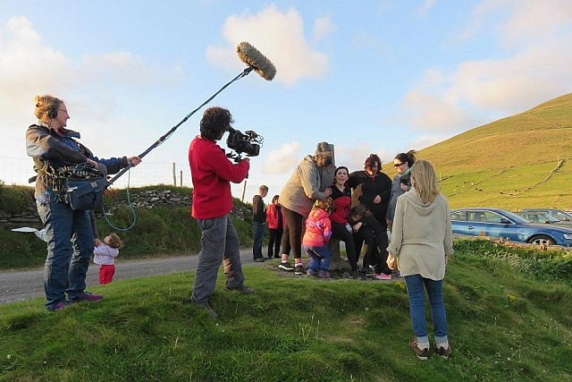 The production crew of "Murphy's Law" filming Megan discovering her roots in Ireland