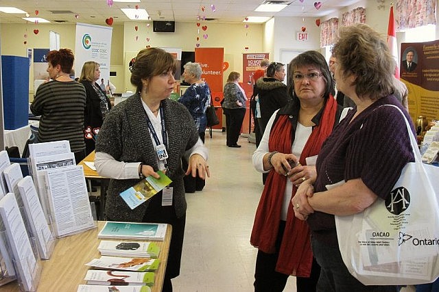 Visitors to the 2014 Heart Healthy Seniors Fair at Activity Haven. This year's fair features more than 40 vendors, workshops, demonstrations, and speakers.