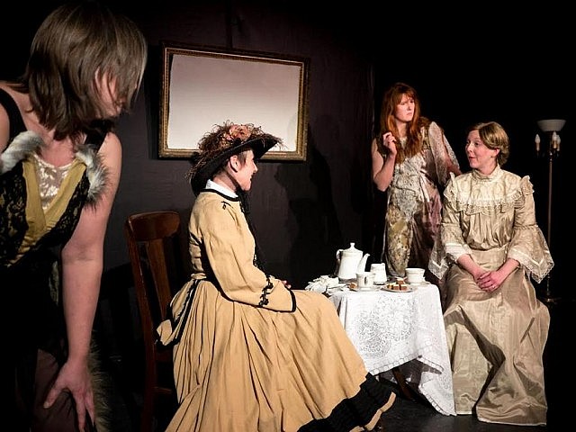 Hilary Wear, Carol Lawless, Naomi Duvall and Sam Sayer in "Overtones" (photo: Andy Carroll)