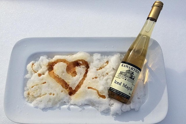 Kawartha Country Wines in Buckhorn is hosting Maple Day featuring a free tastes of treats including iced maple dessert wine taffy on snow (photo: Kawartha Country Wines / Facebook)