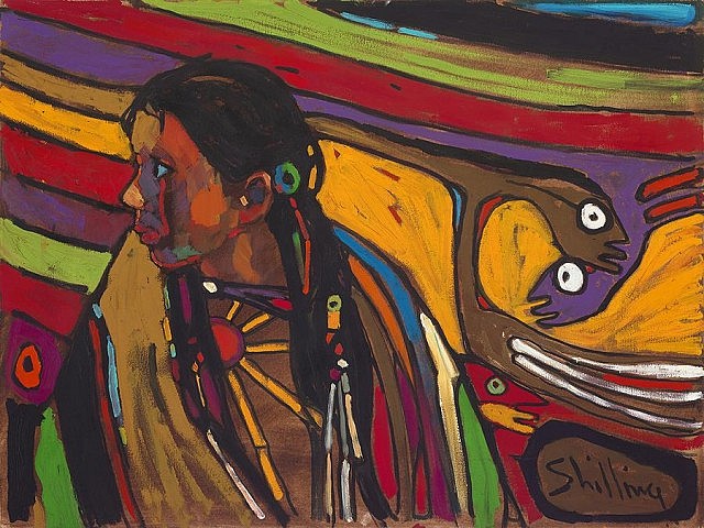 "Ojibway Dreams (Young Girl in Dream)" by Arthur Shilling (photo: Michael Cullen, TPG Digital Arts, Toronto / courtesy Art Gallery of Peterborough)