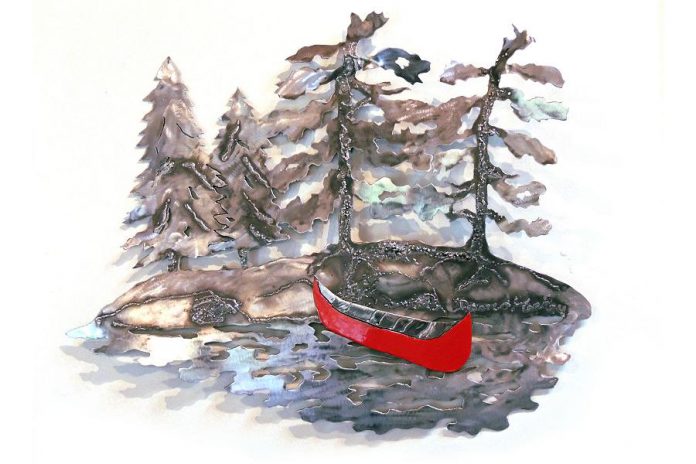 "A Red Canoe" by David Hickey (photo: Christy Haldane)