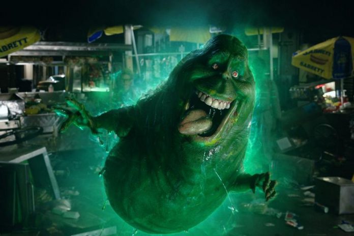 A ghost made of pure ectoplasm, Slimer reprises his role from the original Ghostbusters films