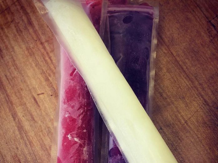 The Sweet Kitchen makes freezies using pureed fruit and simple syrup; flavours include local strawberry, lemon lime and grape (photo: The Sweet Kitchen)