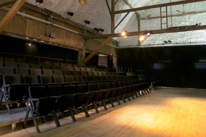 A view of the Globus Theatre stage at the Lakeview Arts Barn