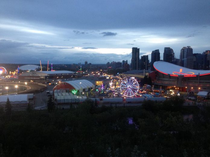 The Calgary Stampede from Scotsman's Hill (photo: Josh Fewings)