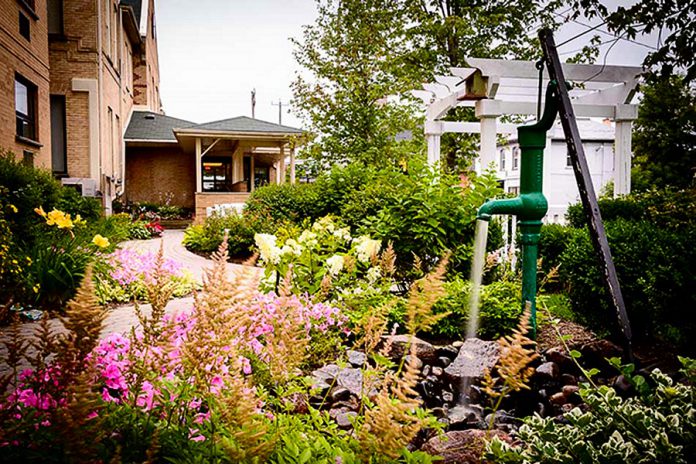 Beautiful manicured gardens at Rubidge Retirement Residence, another location on the July 16th Activity Haven Garden Tour