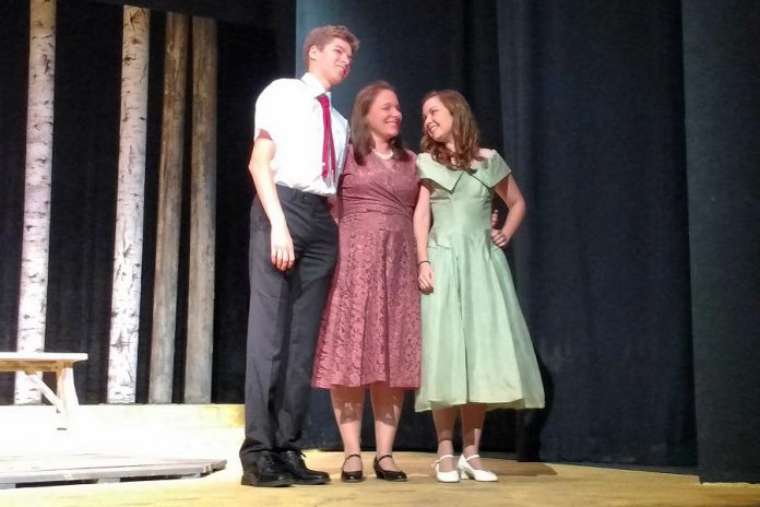 Quin Shearer as Charlie, Heather Ross as Grace, and Bethany Heemskerk as Elsie (photo: Sam Tweedle / kawarthaNOW)