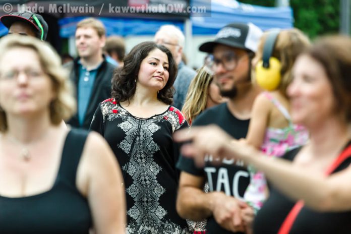 Peterborough-Kawartha MP Maryam Monsef in the audience enjoying the music (photo: Linda McIlwain / kawarthaNOW.com)