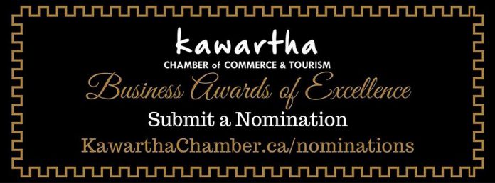 The Kawartha Chamber of Commerce & Tourism is accepting nominations for the 17th Annual Business Awards of Excellence (graphic: Kawartha Chamber)