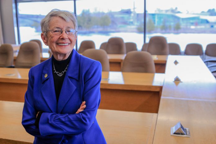 Erica joined the Trent University Board of Governors in 1979 and served as the university's first female chair from 1980 to 1984  (photo: Trent University)