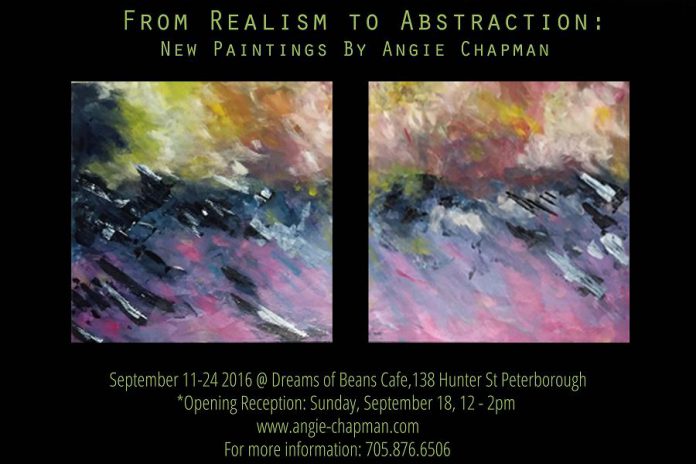 Dreams of Beans Cafe is hosting a solo art show by interior designer Angie Chapman (supplied graphic)