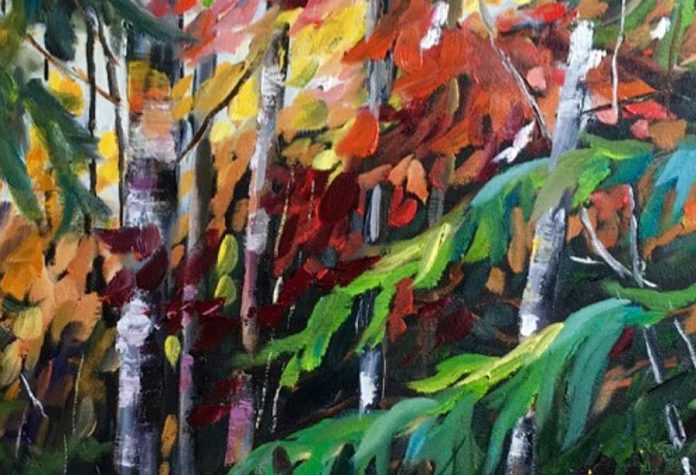 "A Touch of Fall" (detail) by Jewell Allington of Kawartha Artists' Gallery and Studio (photo: Kawartha Artist's Gallery)