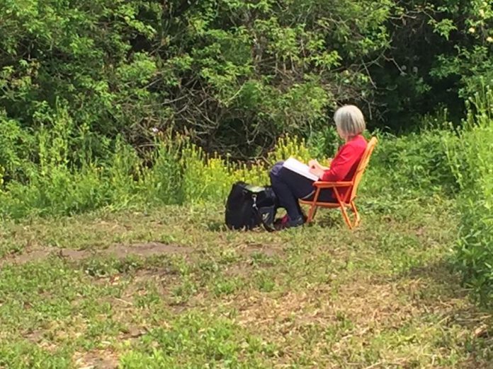 An idyllic scene of someone painting "en plein air" (photo: Valerie Kent)