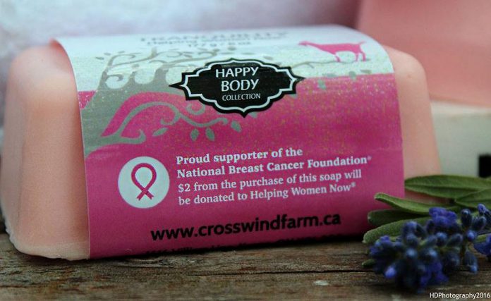 The soap is pink, the landmark colour for breast cancer. (Photo: HDPhotography / Cross Wind Farms / Facebook)