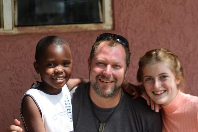 Michelle with father-and-daughter volunteers Kristian and Abigayle Partington (photo: Kristian Partington)