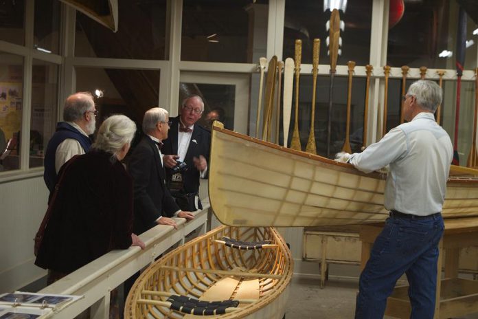 Gala guests visiting the Preserving Skills Workshop. For the first time ever, the Beaver Club Gala was held in the museum's galleries.