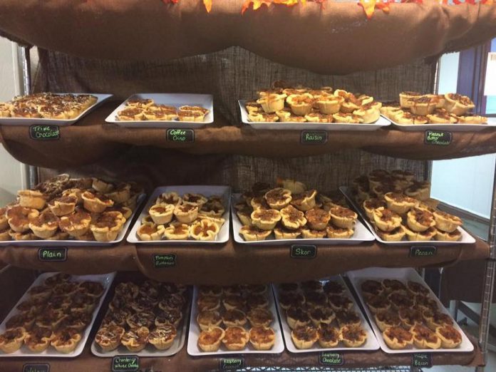 The buttertart rack at the the Kawartha Buttertart Factory Cafe in Warsaw (photo: Cathy Smith / Facebook)
