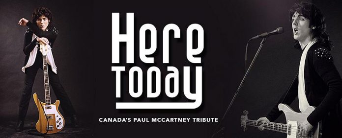 Here Today, a tribute to former Beatle Paul McCartney, hits the stage at the Market Hall in Peterborough on November 25 (graphic: Impress Productions)