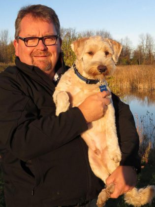 Lakeland funeral director Don Finlayson and his family will provide Bentley with his forever home when the pup is not busy making people feel better.