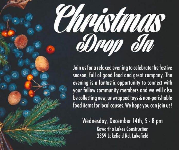 December Business After Hours is being held in conjunction with the annual Christmas Drop In at Kawartha Lakes Construction on December 14