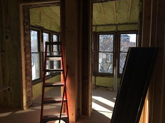 The upstairs apartments are being renovated for overflow seating with a view over Rubidge Street. (Photo: Eva Fisher)