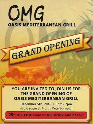 Note the address of the restaurant is 460 George St., not 480 as indicated on the poster. Although the restaurant is open now, the official grand opening is on December 5 (supplied graphic)