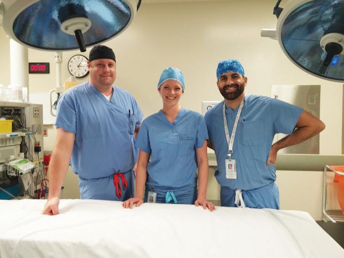 Three surgeons who recently joined PRHC (Orthopedic Surgeon Dr. Stephen Preston, Plastic Surgeon Dr. Jennifer Klok, and Urologist Dr. Jacob Hassan) have said community and hospital support of their programs was an important factor in their decision to relocate to Peterborough and work at the hospital.