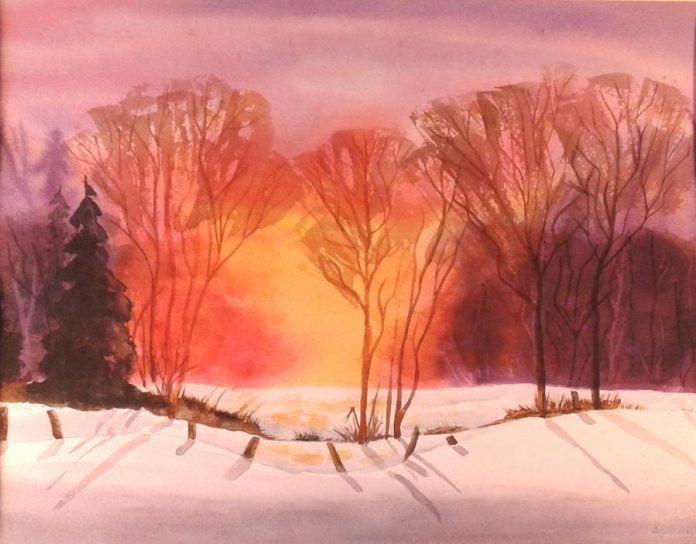 "Winter Radiance" by Pat Gouette (photo courtesy of The Kawartha Artist's Gallery and Studio)