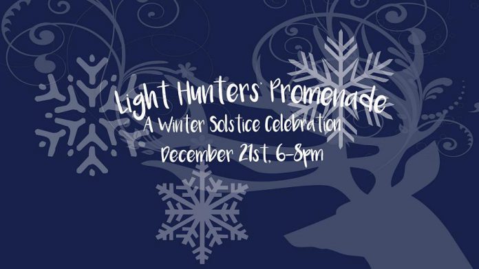 The Light Hunters' Promenade is a new annual tradition in downtown Peterborough that celebrates the winter solstice with a light-bearing parade through downtown Peterborough