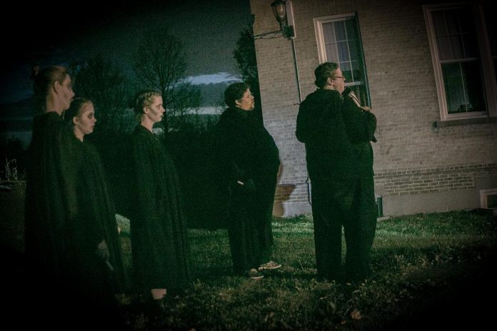 A scene from "The Shadow Walk of Millbrook", 4th Line Theatre's spooky take on ghost tours  (photo: Wayne Eardley)