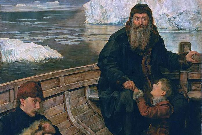 John Collier's painting of English explorer Henry Hudson with his son and some crew members in 1611, who were set adrift following a mutiny after Hudson's ship Discovery had been icebound for the winter. Hudson was never heard from again. (Photo: Wikipedia)