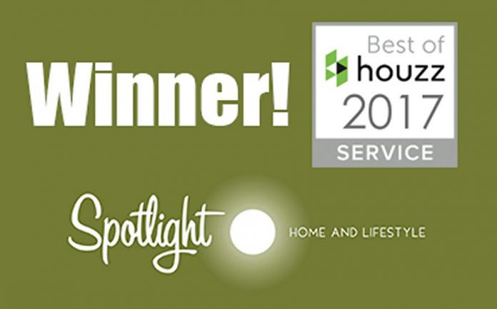 Spotlight Home and Lifestyle has won a customer service award from home remodeling and design website Houzz