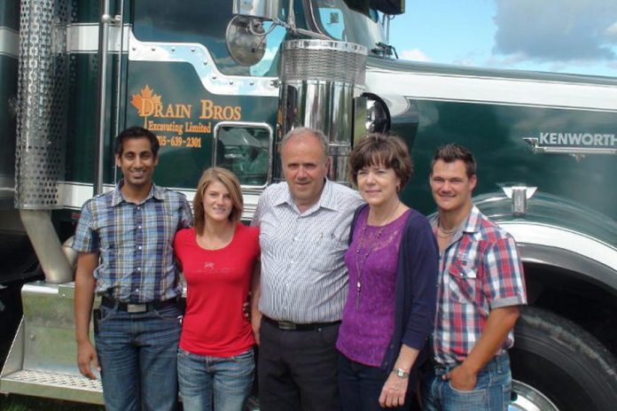 Darrell Drain with his family