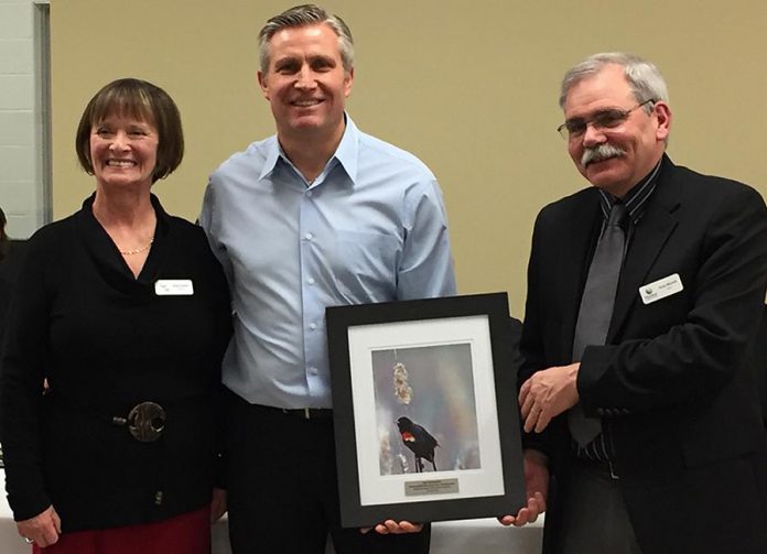 Mike Richardson of Selwyn Township received an Environmental Excellence Award for Partnership from Otonabee Conservation