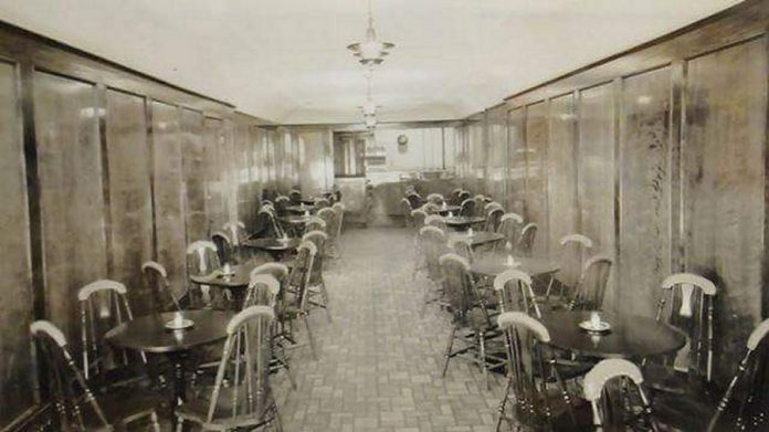 The interior of the Pig's Ear Tavern circa 1920. The bar opened in 1865 as St. Maurice Saloon and was subsequently known as the St. Lawrence Hotel, the Windsor Hotel, and the Bucket of Blood. (Photo: The Pig's Ear / Facebook)