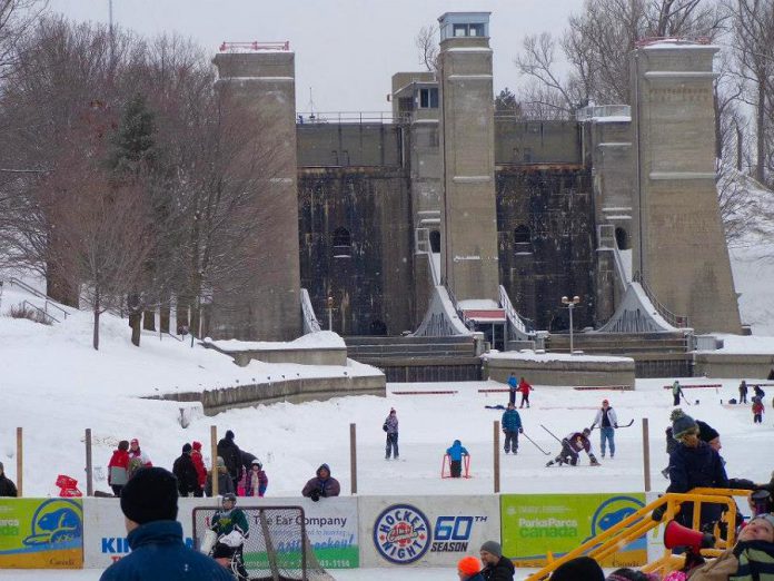 The Under the Lock Hockey Tournament is held on the Trent Canal by the Peterborough Lift Lock (photo: Under the Lock / Facebook)