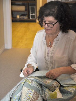 One of the women involved in the 150 Canadian Women Quilt project, Rita DiIlio finds quilting a peaceful way to connect with others.