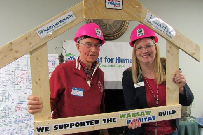 Dick Crawford and Tonya Kraan, two Chamber members who supported the Habitat for Humanity Build in Warsaw