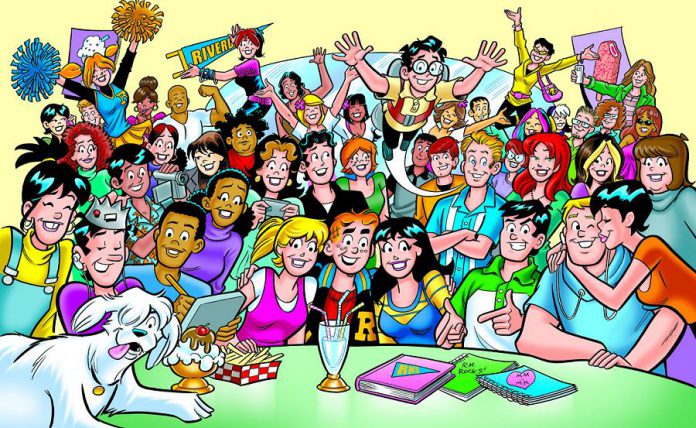 Enter Stage Right's production "Everbody Loves Archie" is based on the iconic comic book series about the lives of teens Archie, Betty, Veronica, Reggie, Jughead, Moose, and many more (graphic: Archie Comic Publications, Inc.)