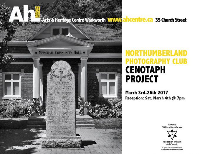 One of many Cenotaph photographs that will be on display from March 3rd until March 26th (graphic courtesy of Arts and Heritage Centre)