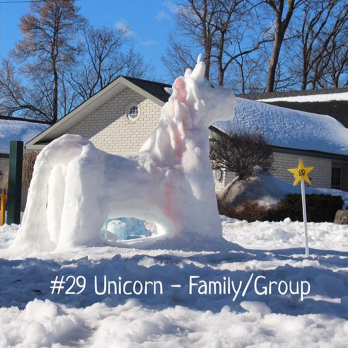 Claire Kimble Mahoney and family won in the Family/Group category for "Unicorn".