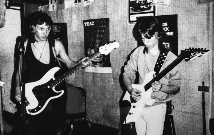 A young Terry (left) in the late '80s, with guitarist Dan Lapierre, in heavy metal band Cry 