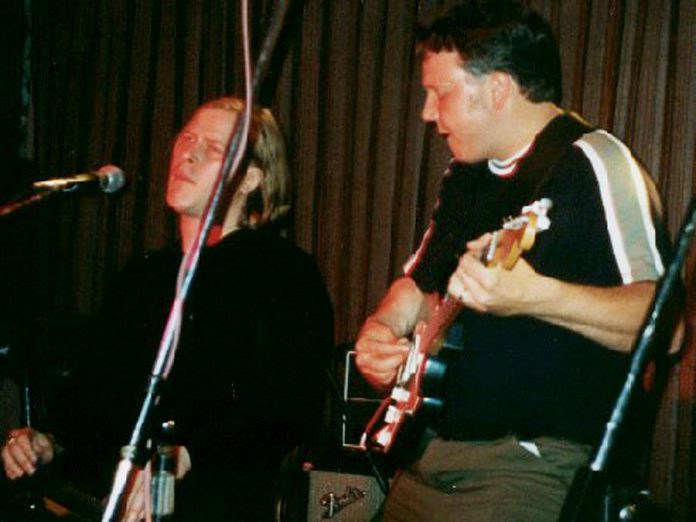 A highlight of his musical career: Terry performing with the late blues virtuoso Jeff Healey