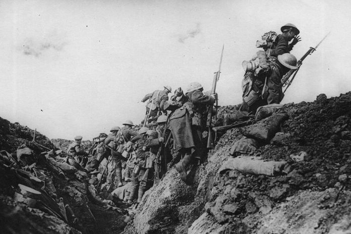 Canadian soldiers going "over the top" at Vimy Ridge. More than 15,000 Canadians successfully captured the ridge from the German army, with 3,589 Canadians killed and another 7,104 wounded. (Photo: Canadian War Museum)